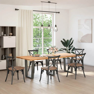 vidaXL Esstisch Beine V-Form 3 Stück Anthrazit 70x(72-73,3) cm Stahl