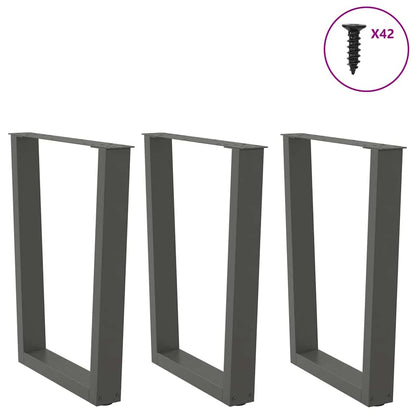 vidaXL Esstisch Beine V-Form 3 Stück Anthrazit 70x(72-73,3) cm Stahl