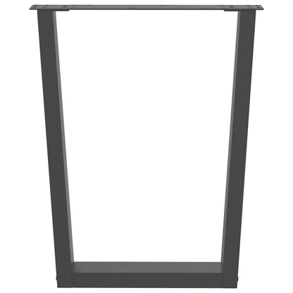 vidaXL Esstisch Beine V-Form 3 Stück Anthrazit 70x(72-73,3) cm Stahl