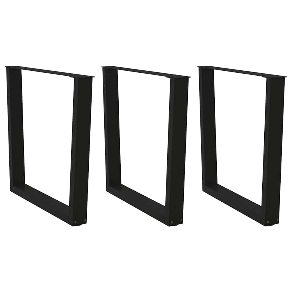 vidaXL Esstisch Beine V-Form 3 Stück Schwarz 80x(72-73,3) cm Stahl