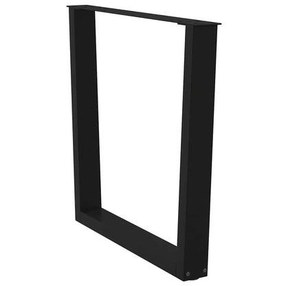 vidaXL Esstisch Beine V-Form 3 Stück Schwarz 80x(72-73,3) cm Stahl