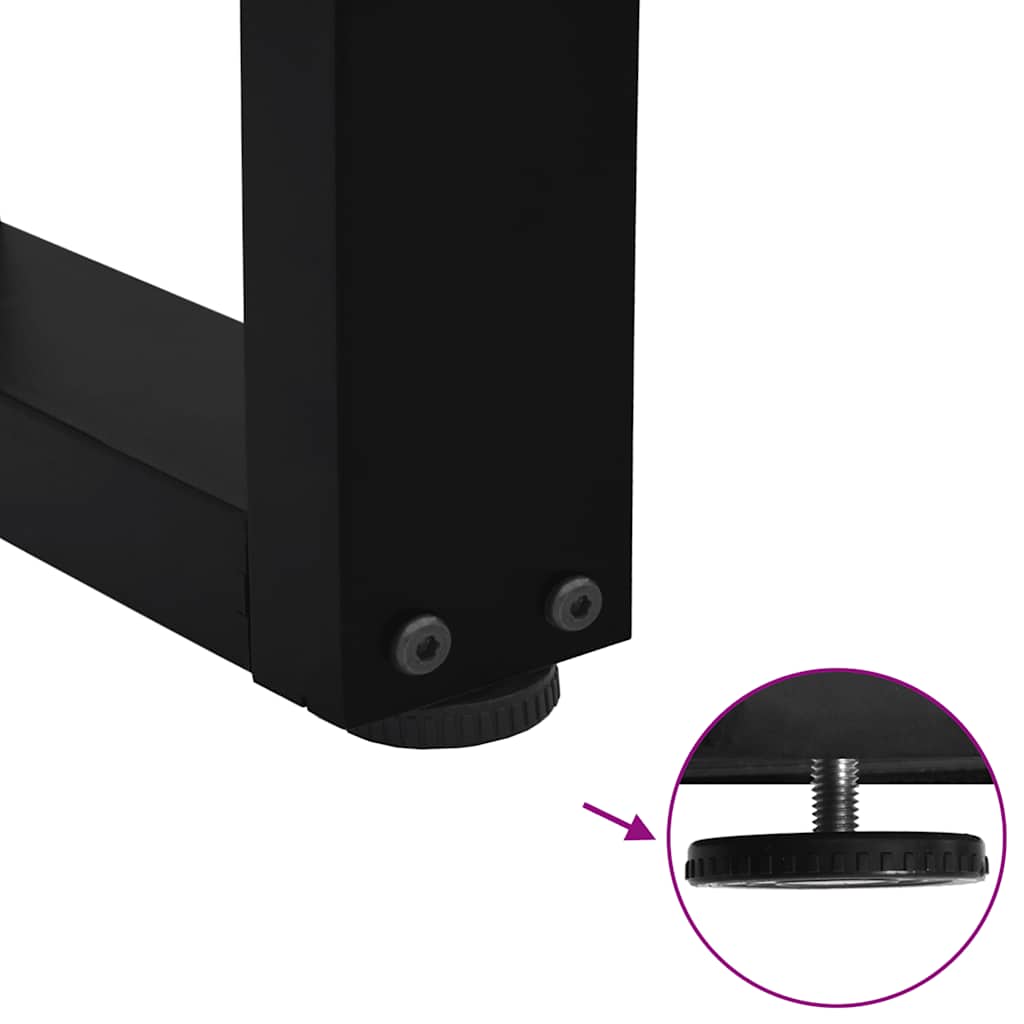 vidaXL Esstisch Beine V-Form 3 Stück Schwarz 80x(72-73,3) cm Stahl