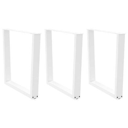 vidaXL Esstisch Beine V-Form 3 Stück Weiß 80x(72-73,3) cm Stahl