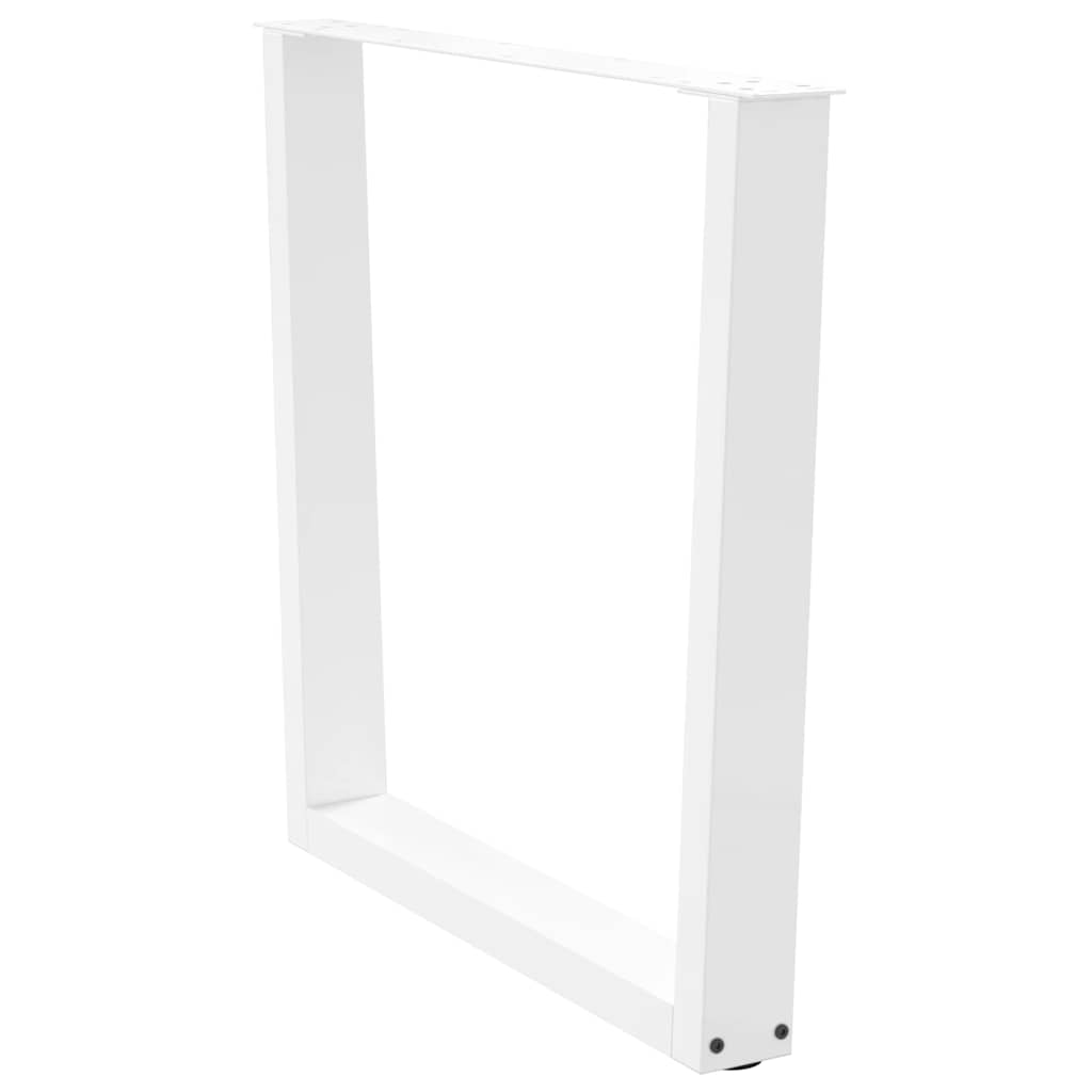 vidaXL Esstisch Beine V-Form 3 Stück Weiß 80x(72-73,3) cm Stahl