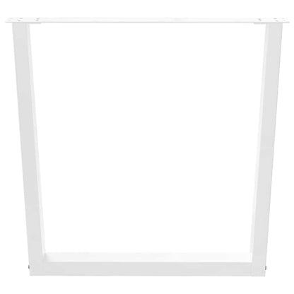 vidaXL Esstisch Beine V-Form 3 Stück Weiß 80x(72-73,3) cm Stahl