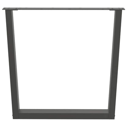 Esstisch Beine V-Form 3 Stück Anthrazit 80x(72-73,3) cm Stahl