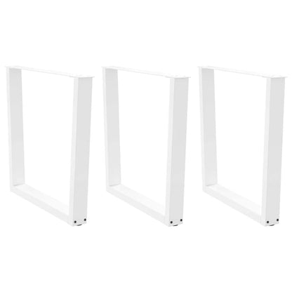 vidaXL Esstischbeine V-Form 3 Stück Weiß 90x(72-73,3) cm Stahl