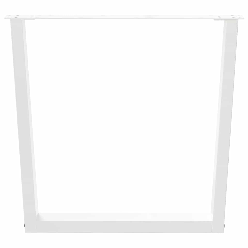 vidaXL Esstischbeine V-Form 3 Stück Weiß 90x(72-73,3) cm Stahl