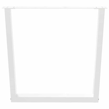 vidaXL Esstischbeine V-Form 3 Stück Weiß 90x(72-73,3) cm Stahl