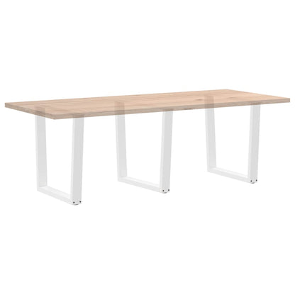vidaXL Esstischbeine V-Form 3 Stück Weiß 90x(72-73,3) cm Stahl