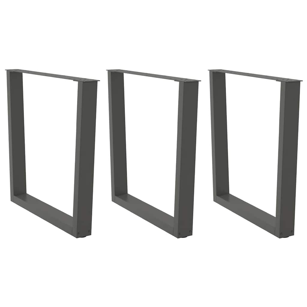 vidaXL Esstisch Beine V-Form 3 Stück Anthrazit 90x(72-73,3) cm Stahl