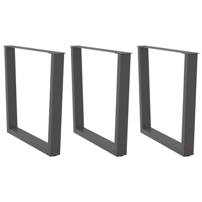 vidaXL Esstisch Beine V-Form 3 Stück Anthrazit 90x(72-73,3) cm Stahl