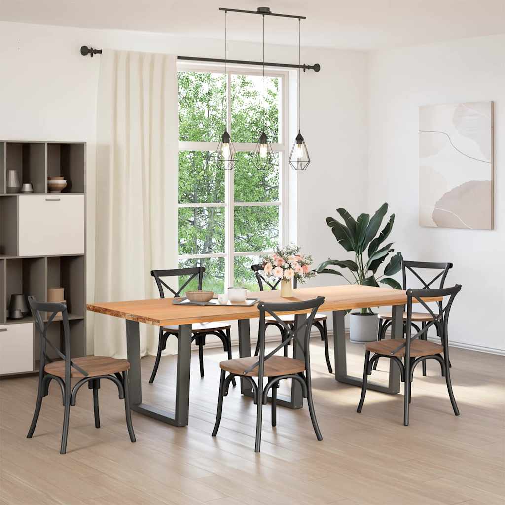 vidaXL Esstisch Beine V-Form 3 Stück Anthrazit 90x(72-73,3) cm Stahl