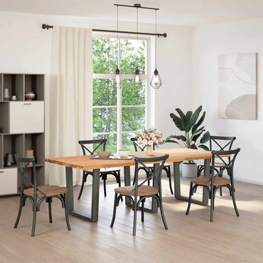 vidaXL Esstisch Beine V-Form 3 Stück Anthrazit 90x(72-73,3) cm Stahl