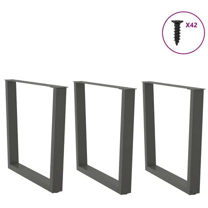 vidaXL Esstisch Beine V-Form 3 Stück Anthrazit 90x(72-73,3) cm Stahl