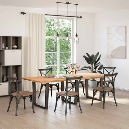vidaXL Esstisch Beine V-Form 3 Stück Naturstahl 90x(72-73,3) cm Stahl