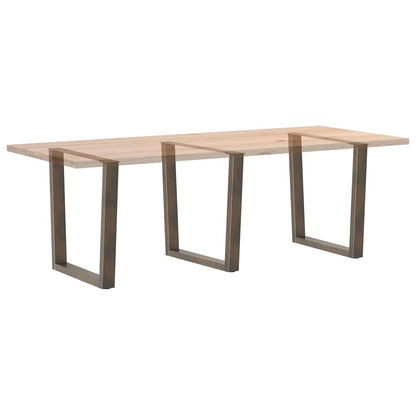 vidaXL Esstisch Beine V-Form 3 Stück Naturstahl 90x(72-73,3) cm Stahl