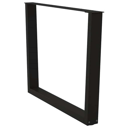 vidaXL Esstisch Beine V-Form 3 Stück Schwarz 100x(72-73,3) cm Stahl