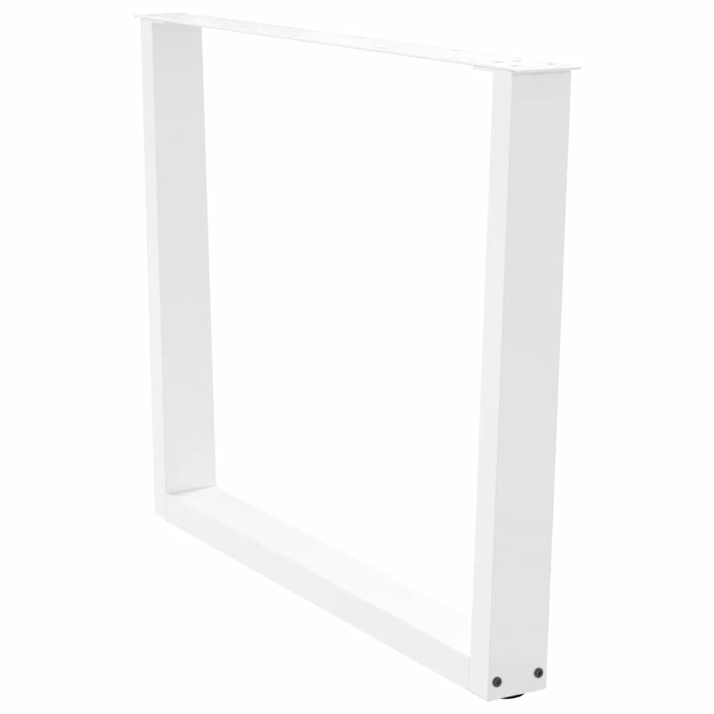 vidaXL Esstischbeine V-Form 3 Stück Weiß 100x(72-73,3) cm Stahl
