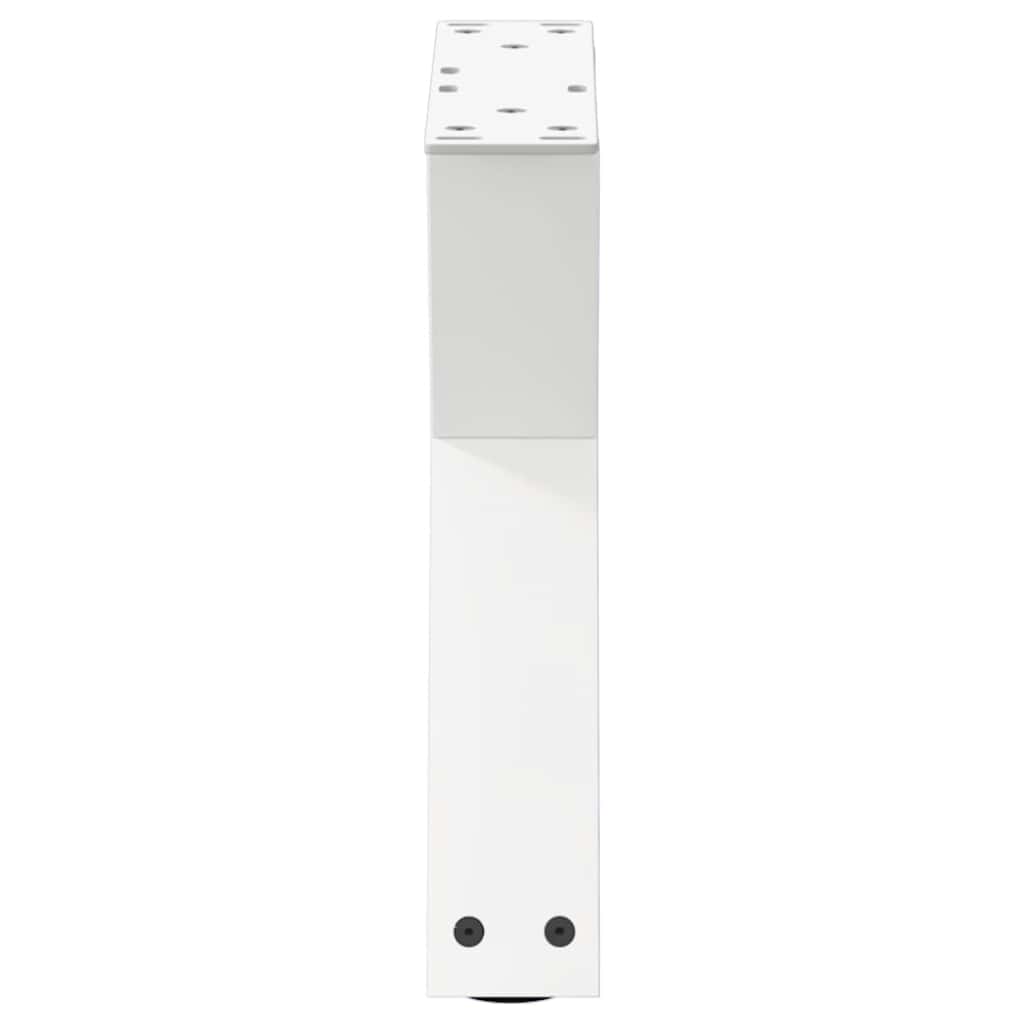 vidaXL Couchtischbeine 2 Stk. Weiß 30x(30-31,3) cm Stahl