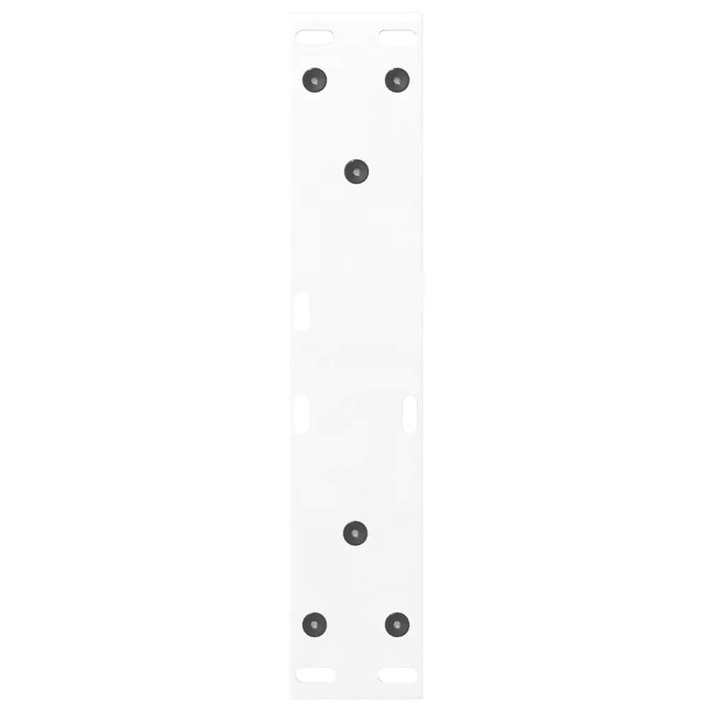 vidaXL Couchtischbeine 2 Stk. Weiß 30x(30-31,3) cm Stahl