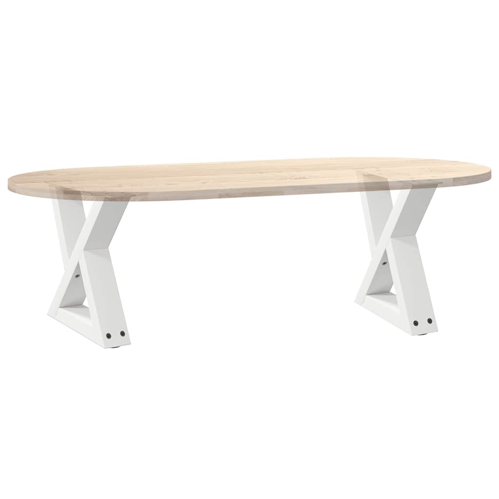 vidaXL Couchtischbeine 2 Stk. Weiß 30x(30-31,3) cm Stahl