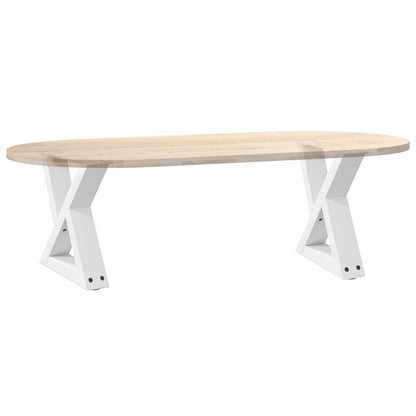 vidaXL Couchtischbeine 2 Stk. Weiß 30x(30-31,3) cm Stahl