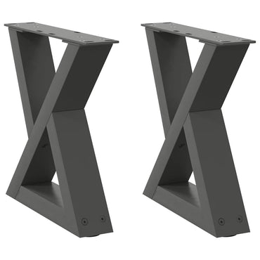 vidaXL Couchtischbeine 2 Stk. Anthrazit 30x(30-31,3) cm Stahl