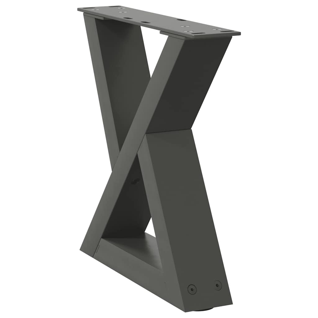 vidaXL Couchtischbeine 2 Stk. Anthrazit 30x(30-31,3) cm Stahl