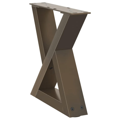 vidaXL Couchtischbeine 2 Stk. Naturstahl 30x(30-31,3) cm Stahl