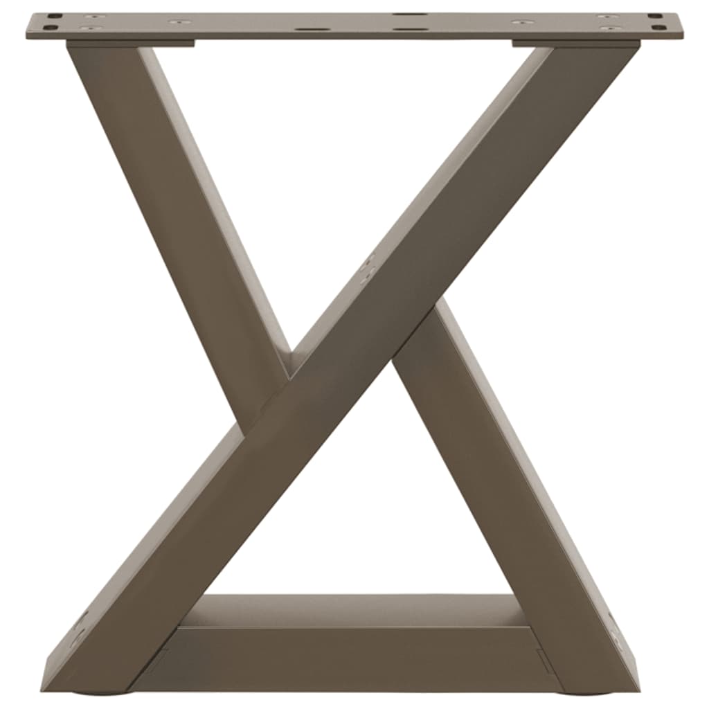 vidaXL Couchtischbeine 2 Stk. Naturstahl 30x(30-31,3) cm Stahl
