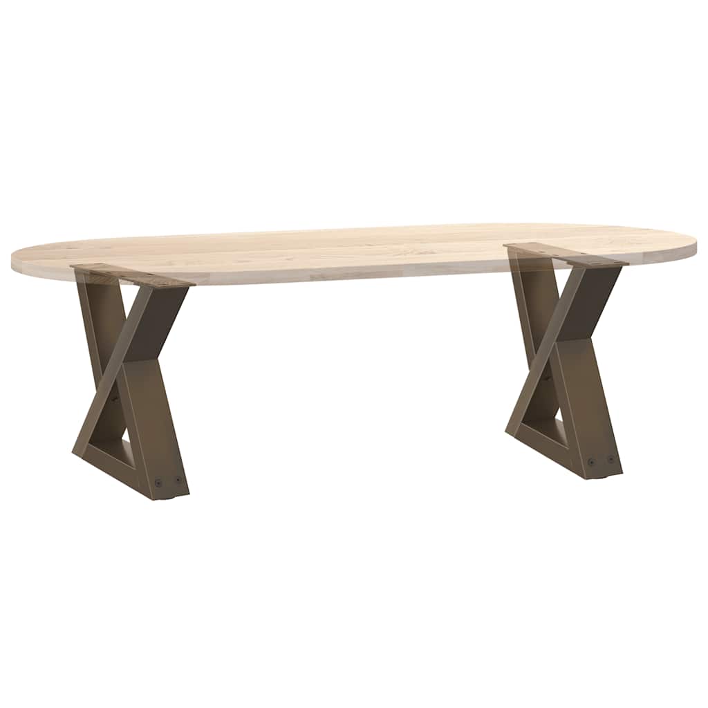 vidaXL Couchtischbeine 2 Stk. Naturstahl 30x(30-31,3) cm Stahl