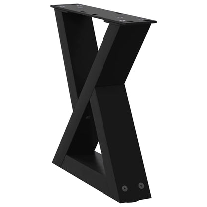vidaXL Couchtischbeine 2 Stk. Schwarz 40x(30-31,3) cm Stahl