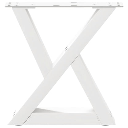 vidaXL Couchtischbeine 2 Stk. Weiß 40x(30-31,3) cm Stahl