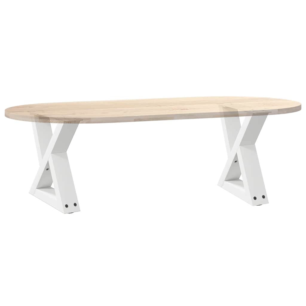 vidaXL Couchtischbeine 2 Stk. Weiß 40x(30-31,3) cm Stahl