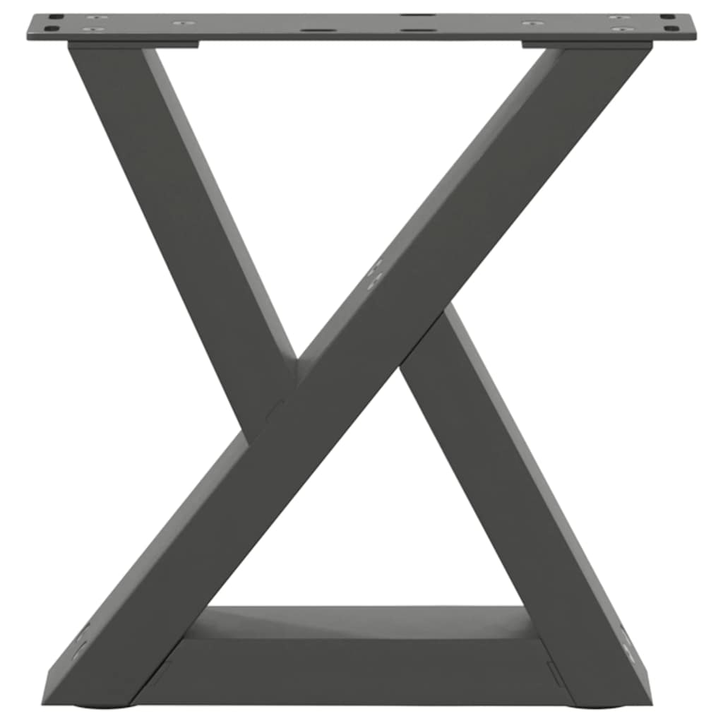 vidaXL Couchtischbeine 2 Stk. Anthrazit 40x(30-31,3) cm Stahl