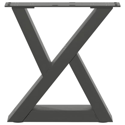 vidaXL Couchtischbeine 2 Stk. Anthrazit 40x(30-31,3) cm Stahl