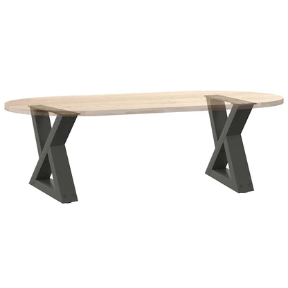 vidaXL Couchtischbeine 2 Stk. Anthrazit 40x(30-31,3) cm Stahl