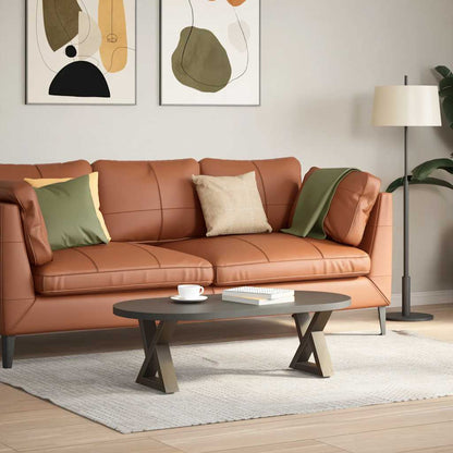 vidaXL Couchtischbeine 2 Stk. Naturstahl 40x(30-31,3) cm Stahl