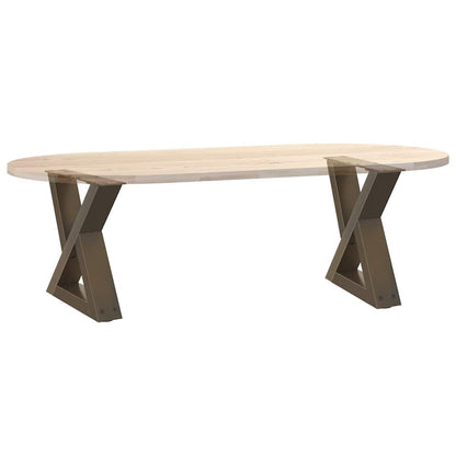vidaXL Couchtischbeine 2 Stk. Naturstahl 40x(30-31,3) cm Stahl