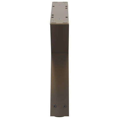 vidaXL Couchtischbeine 2 Stk. Naturstahl 50x(30-31,3) cm Stahl