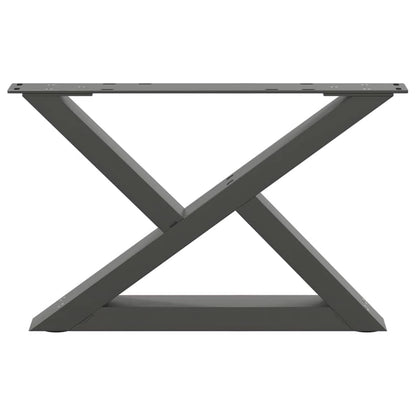 vidaXL Couchtischbeine 2 Stk. Anthrazit 60x(30-31,3) cm Stahl