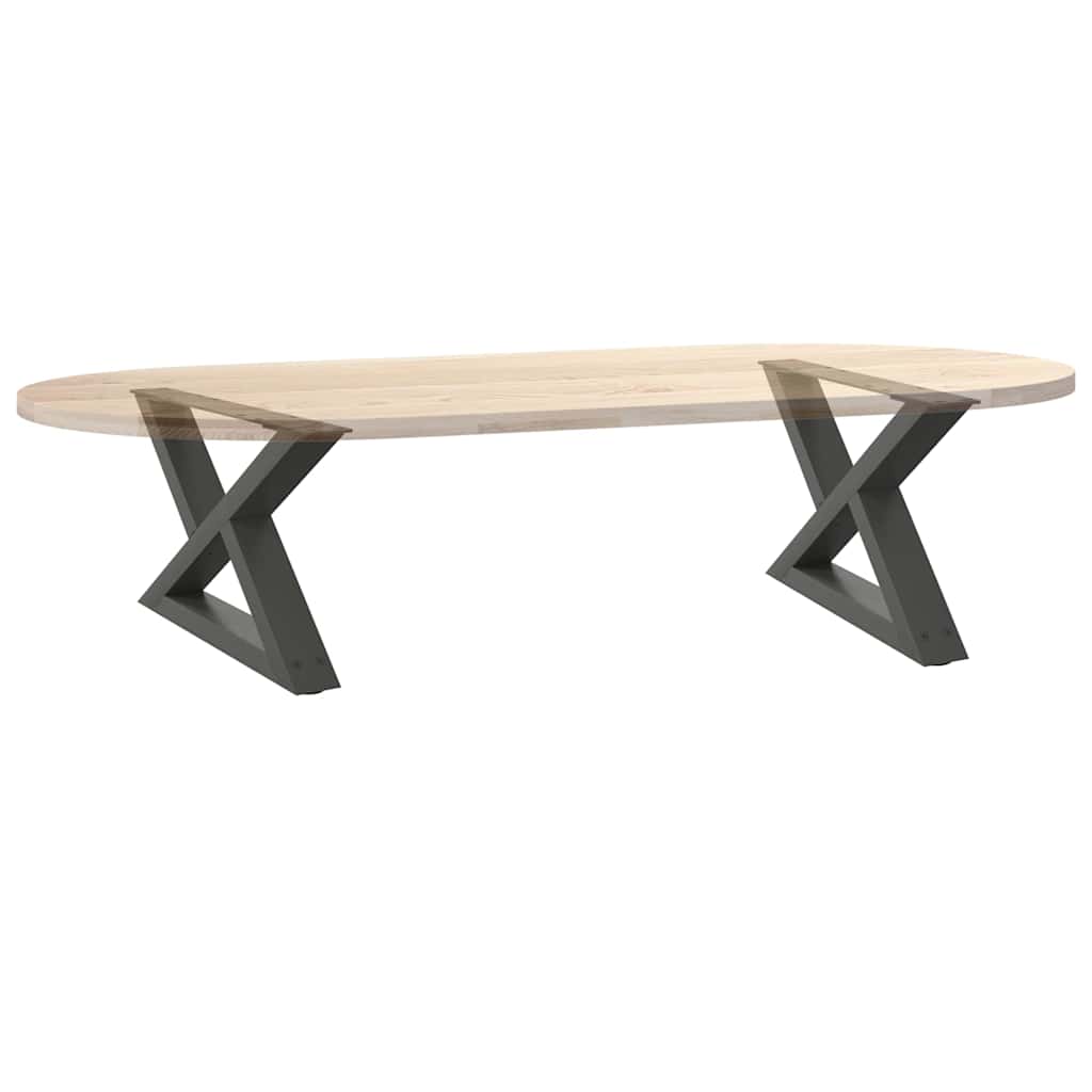 vidaXL Couchtischbeine 2 Stk. Anthrazit 60x(30-31,3) cm Stahl