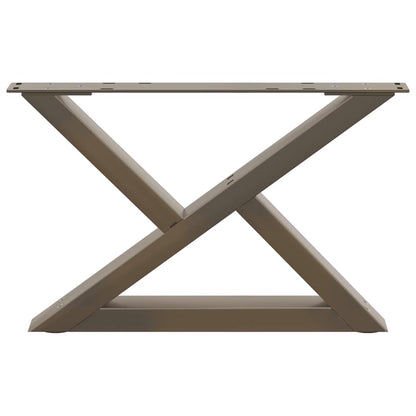 vidaXL Couchtischbeine 2 Stk. Naturstahl 60x(30-31,3) cm Stahl