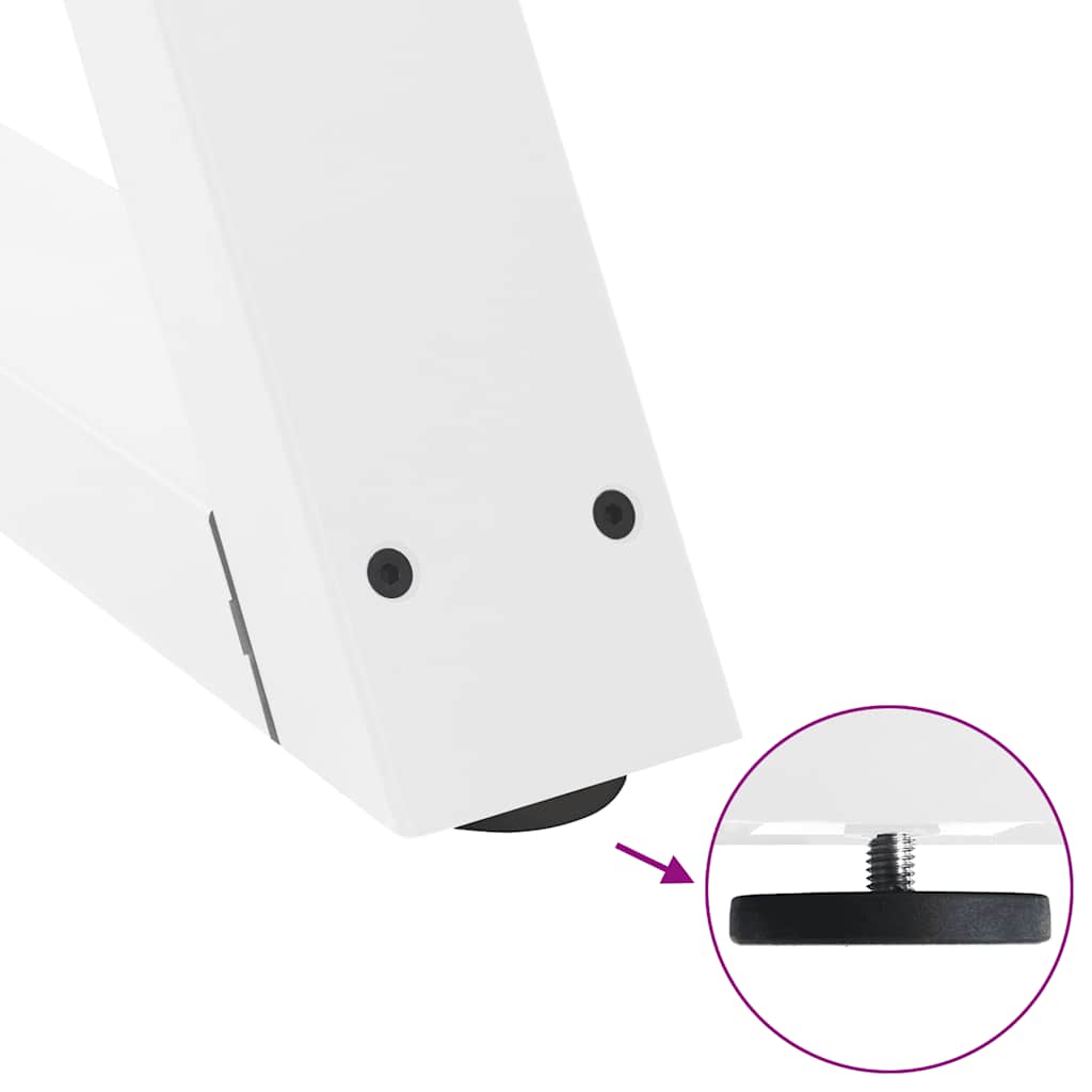 Couchtischbeine 2 Stk. Weiß 70x(30-31,3) cm Stahl