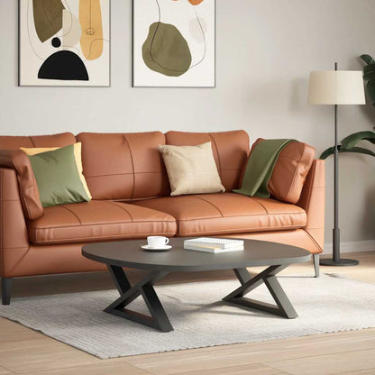 vidaXL Couchtischbeine 2 Stk. Anthrazit 70x(30-31,3) cm Stahl