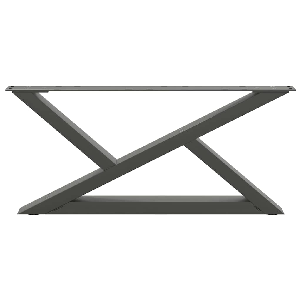 vidaXL Couchtischbeine 2 Stk. Anthrazit 70x(30-31,3) cm Stahl