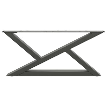 vidaXL Couchtischbeine 2 Stk. Anthrazit 70x(30-31,3) cm Stahl