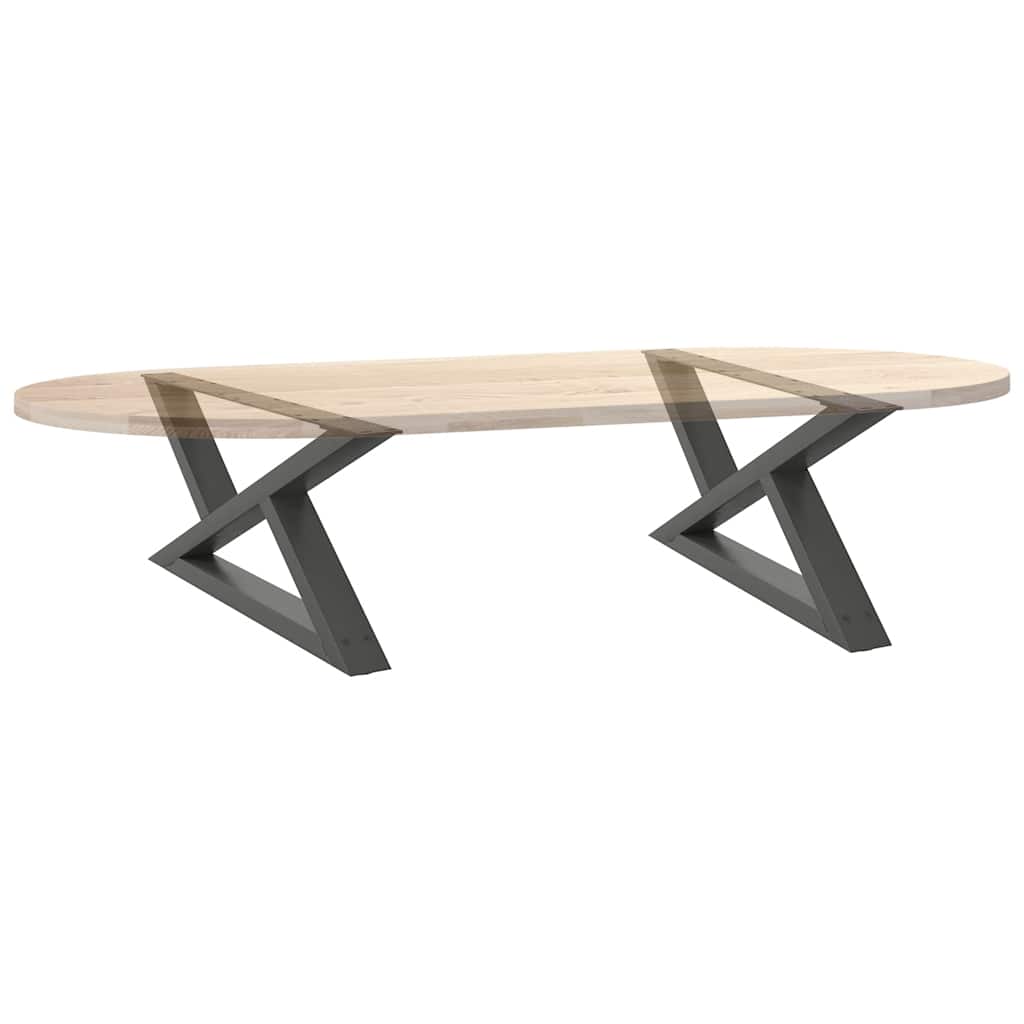 vidaXL Couchtischbeine 2 Stk. Anthrazit 70x(30-31,3) cm Stahl
