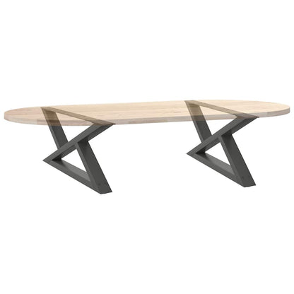 vidaXL Couchtischbeine 2 Stk. Anthrazit 70x(30-31,3) cm Stahl
